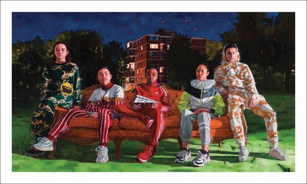 Book cover of Contemporary art rooted in urban culture, with large capital M revealing artworks. Published by Academie du Vin Library.