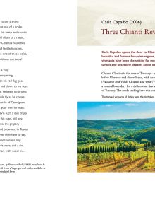 Book cover of On Tuscany: From Brunello to Bolgheri, Wine Tales from the Heart of Italy, with a vineyard, and mountains behind. Published by Academie du Vin Library.
