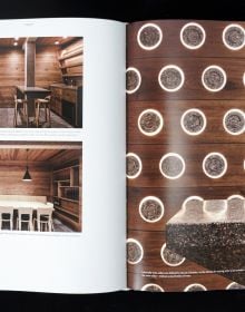 Book cover of Cheers! Wine Cellar Design III', with Interiors of two modern wine cellars. Published by Artpower International.