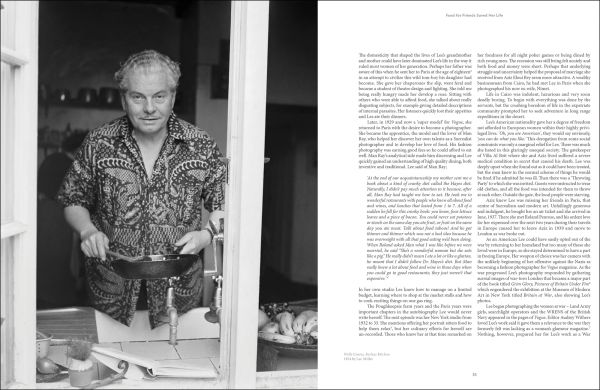 Book cover of Lee Miller: A Life with Food, Friends & Recipes; featuring the American photographer seated at a table. Published by Lee Miller Archives.