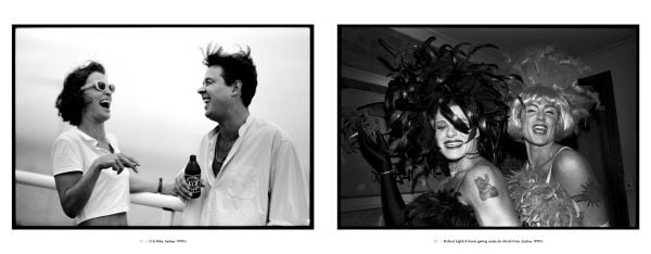 Book cover of Annabel Moeller: Friends to Frontiers; featuring a solider with gun on aircraft, and two ballet dancers on stage. Published by Lee Miller Archives.