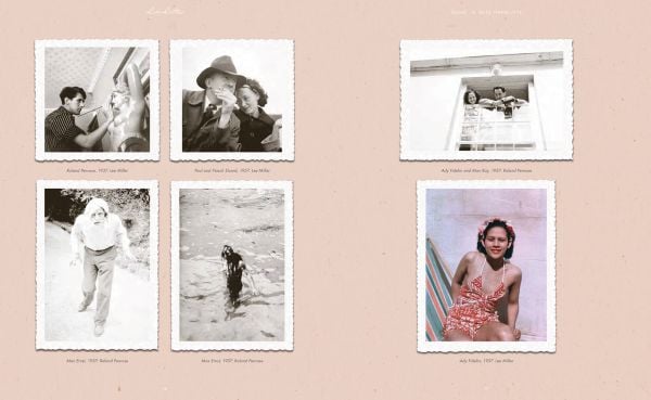 Book cover of Love Letters: Bound in Gold Handcuffs; featuring Lee Miller and Roland Penrose, with hand-written letters. Published by Lee Miller Archives.