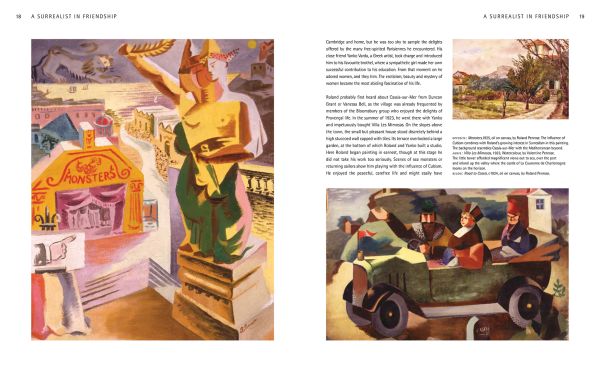 Book cover of The Home of the Surrealists - 75th Anniversary Edition: Lee Miller, Roland Penrose and their circle at Farley Farm; featuring a surrealist artwork. Published by Lee Miller Archives.