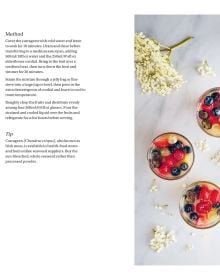 Book cover of 'Wild & Sweet, Forage and Make 101 Seasonal Desserts', with pink and yellow flowers. Published by Hoxton Mini Press.