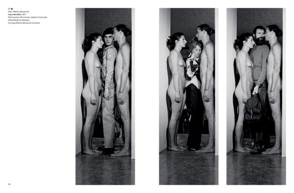 Art catalogue cover of Marina Abramovi?, Dutch Edition, featuring the Serbian artist in a straight-jacket, staring sternly at the viewer. Published by Royal Academy of Arts.