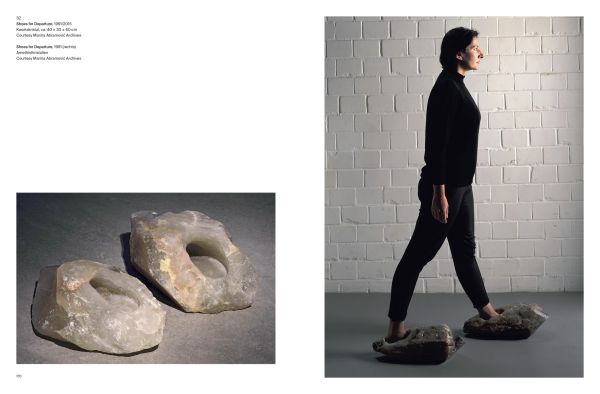 Art catalogue cover of Marina Abramovi?, Dutch Edition, featuring the Serbian artist in a straight-jacket, staring sternly at the viewer. Published by Royal Academy of Arts.