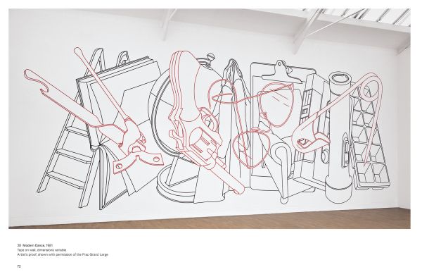 Book cover of Michael Craig-Martin, with a painting of green electric guitar behind red bench seat. Published by Royal Academy of Arts.