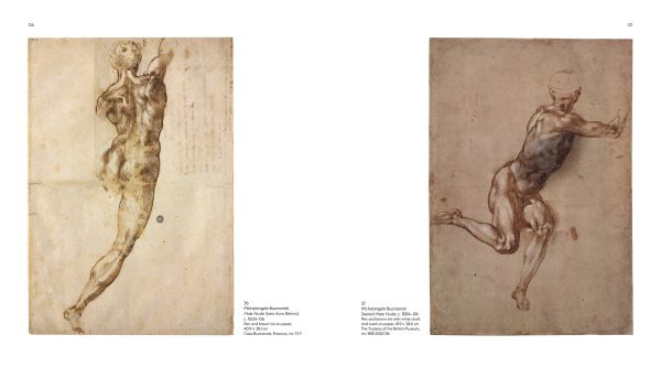 Book cover of Michelangelo, Leonardo, Raphael: Florence, c. 1504, with a drawing titled The Virgin and Child with St Anne and St John the Baptist. Published by Royal Academy of Arts.