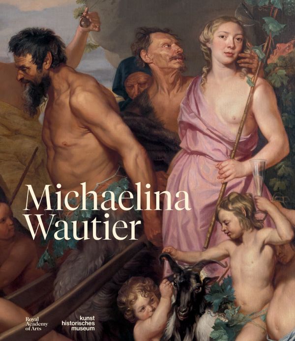 Book cover of Michaelina Wautier; featuring a painting of figures and a goat. Published by Royal Academy of Arts.