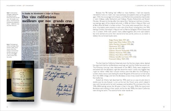 Book cover of The Judgement of Paris: A Celebration of the 50th Anniversary: The 1976 Event that Shook the Wine World. Published by Academie du Vin Library.