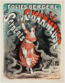 Book cover of Always New, The Posters of Jules Chéret, with a colour lithograph poster, Musée Grévin by Jules Cheret. Published by Marquand Books.