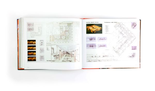 Book cover of Translations: Architecture / Art; featuring a modern building with sloped, stadium-like roof. Published by ORO Editions.