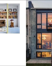 baao letters stencilled out on white cover, modern wood building showing in letter shapes, by ORO Editions.