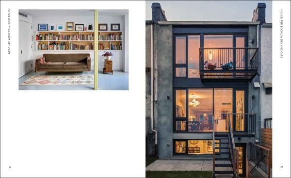 baao letters stencilled out on white cover, modern wood building showing in letter shapes, by ORO Editions.