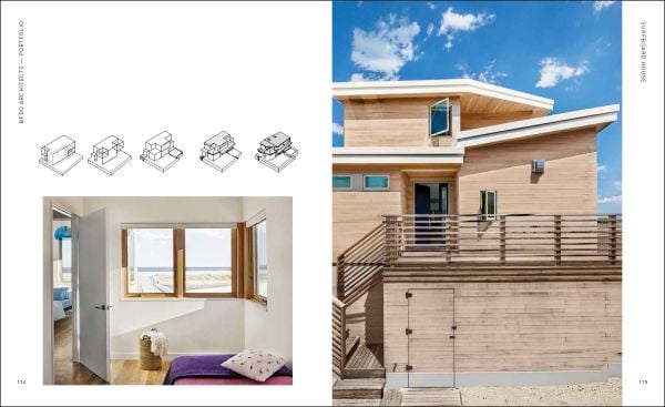 baao letters stencilled out on white cover, modern wood building showing in letter shapes, by ORO Editions.