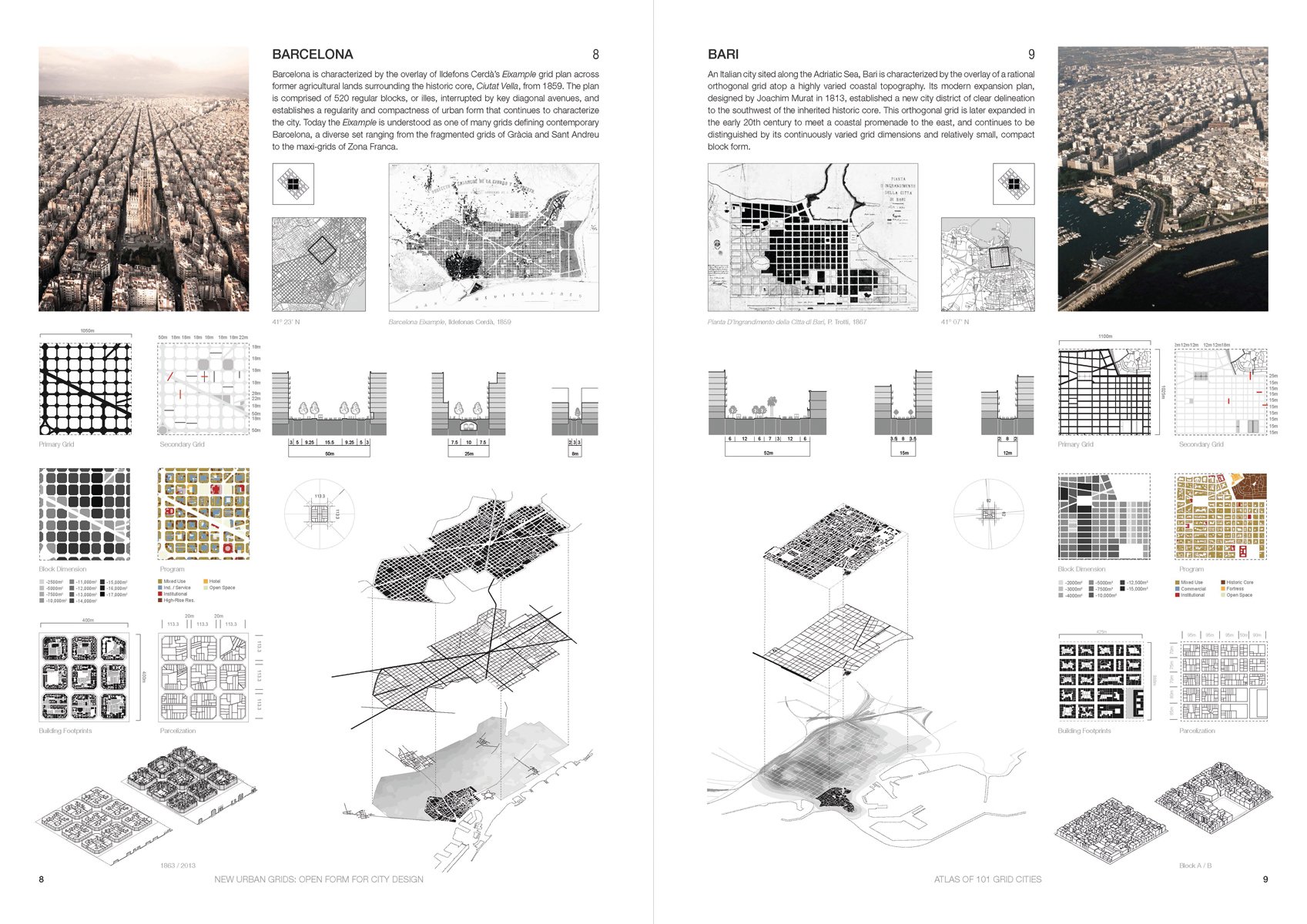 URBAN GRIDS Handbook for Regular City Design in white font on red grid lined cover