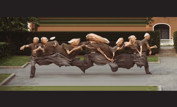 Old atlas map in circle shape, contents headers circling map, on white cover, LA+ to top right corner