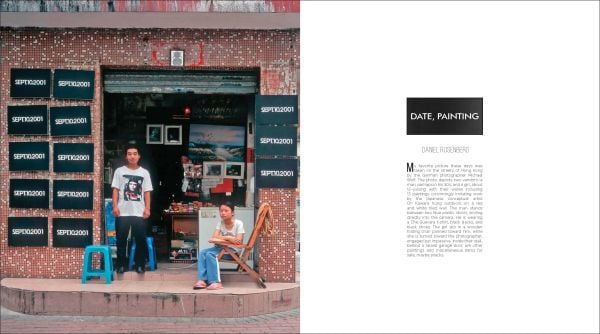 Old atlas map in circle shape, contents headers circling map, on white cover, LA+ to top right corner