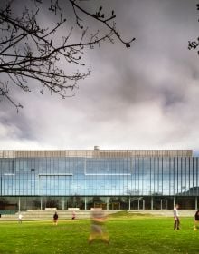 Gathering Bohlin Cywinski Jackson in grey font on amber cover