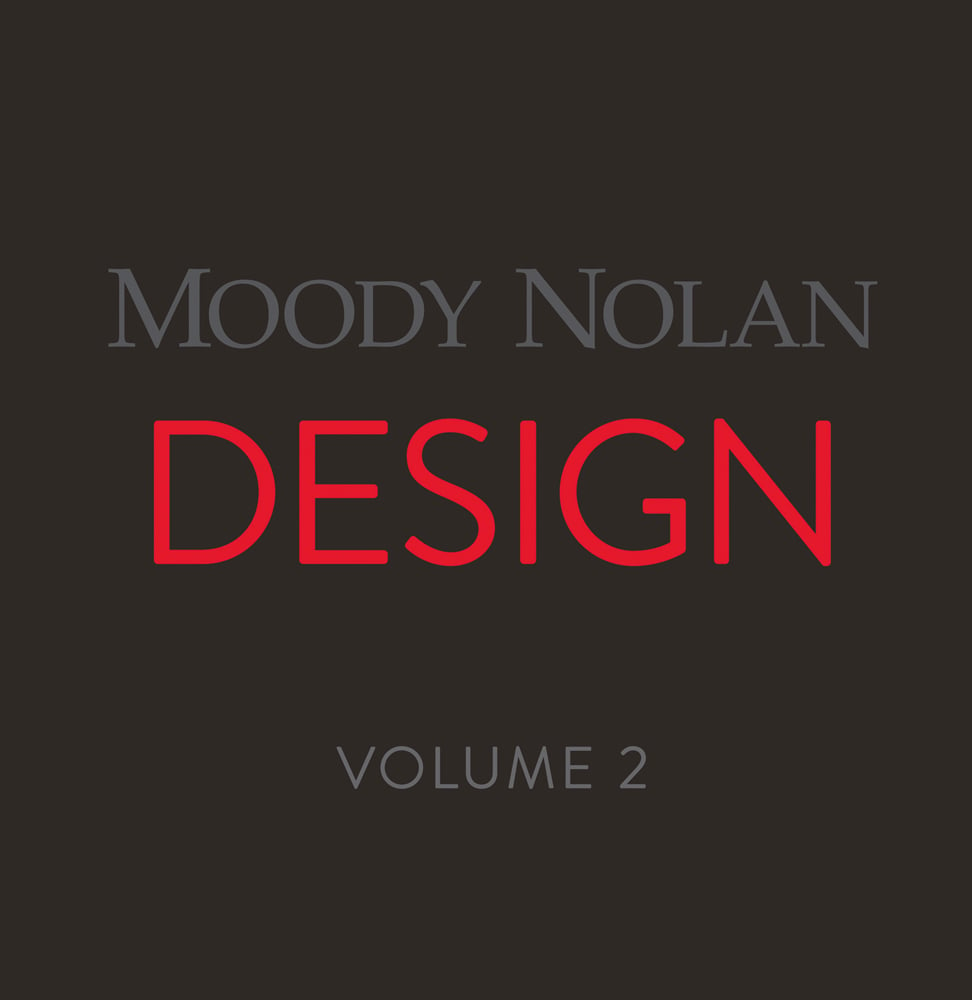 MOODY NOLAN DESIGN VOLUME 2 in grey and red font on black cover by ORO Editions.