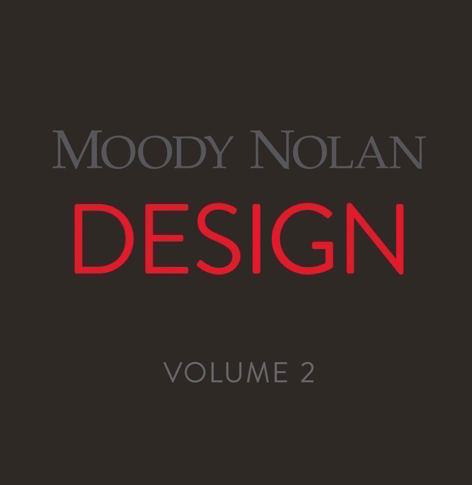 MOODY NOLAN DESIGN VOLUME 2 in grey and red font on black cover by ORO Editions.