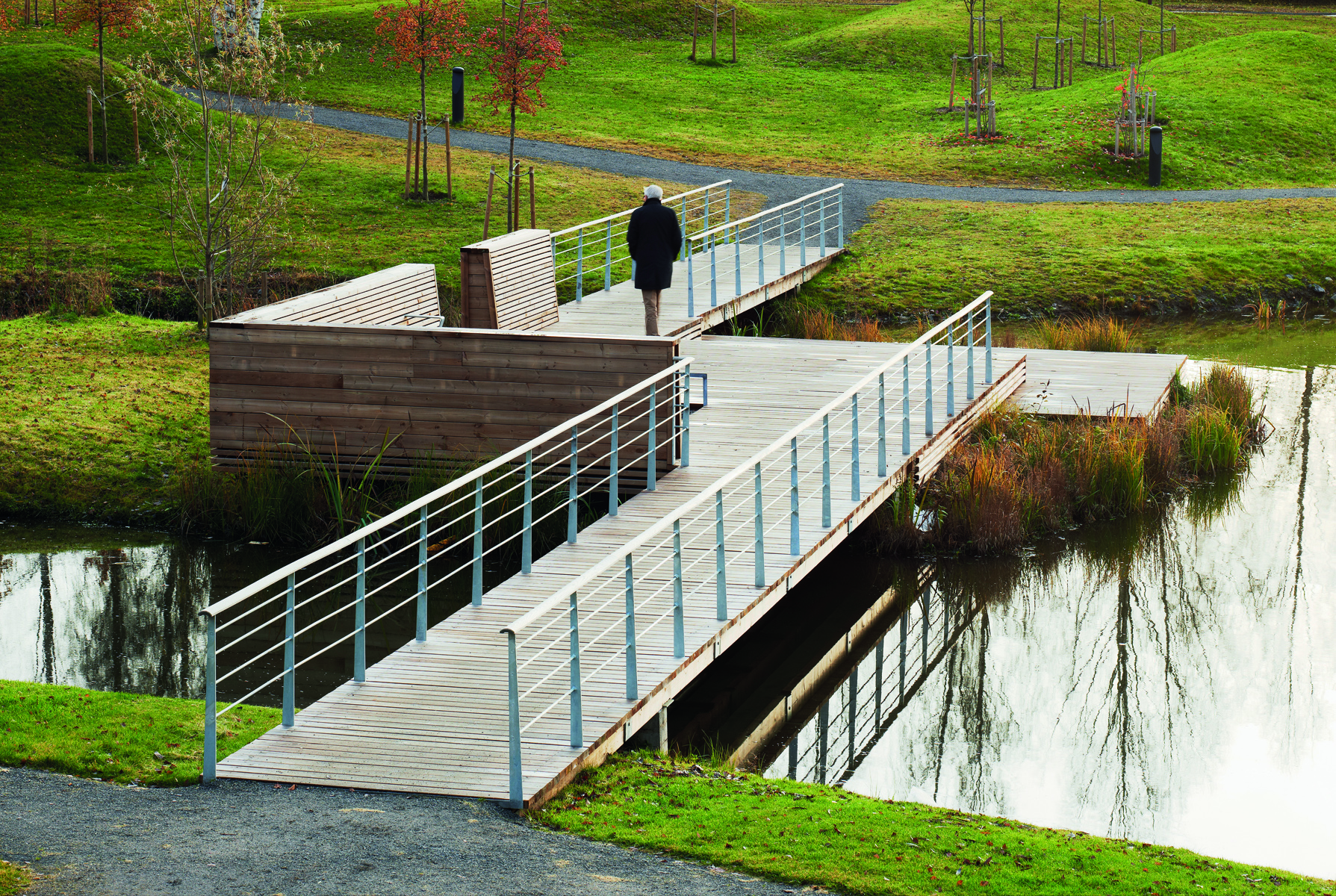 Luminous green cover, Nature Site Restraint Thorbjoern Andersson Landscape Architecture in black font to upper edge.