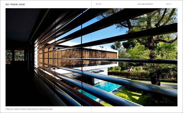 DALVEY 7 HOUSE BY 7 SINGAPORE ARCHITECTS in black font on grey cover, transparent white blocks below.