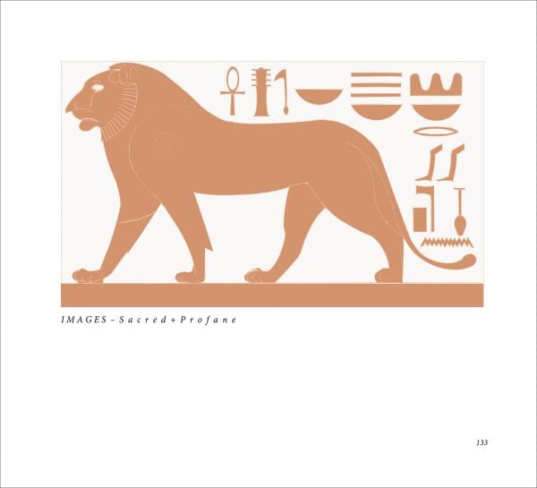 Illustration of Egyptian building with columns, mirror image below, white cover, EGYPTIAN PLACES in red font to centre.