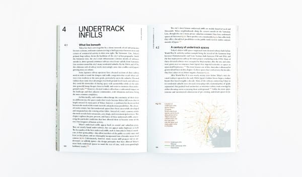 Book cover of Emergent Tokyo: Designing the Spontaneous City, with an aerial map of cityscape with train station. Published by ORO Editions.