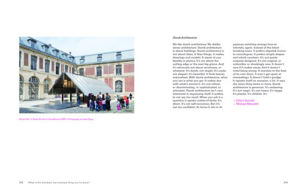 The Philosophy of DUMBNESS in white font to centre of pink cover by ORO Editions.