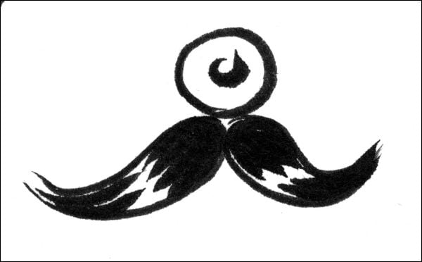 Illustration of sling shot, eyeball fixed to band, The Cannibals Cookbook Mining Myths of Cyclopean Constructions in black font.