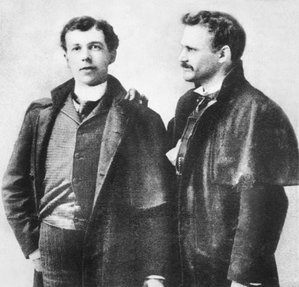 5 architect portraits with Frank L. Wright and the Architects of Steinway Hall in black font on beige central banner