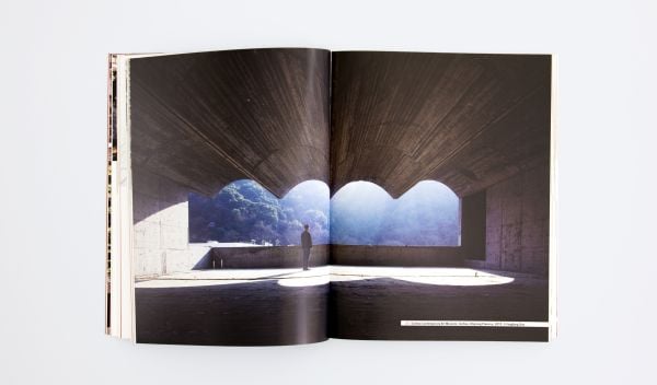 Book cover of China Dialogues, with a figure walking inside building with oval hole in roof. Published by ORO Editions.