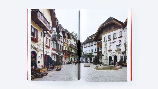 Red cover with orange dots and geometrical patterns with Typological Drift in white font at top