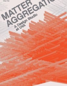 Grey cover with bright orange filtered photo of architecture structure and Matter Aggregation in dark grey slanted font above