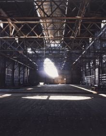 Book cover of G. H. Hovagimyan: Situationist Funhouse, with a man balancing on a wooden structure. Published by ORO Editions.