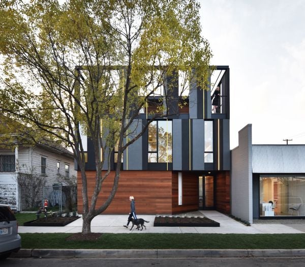 Black cover with photo of exterior structure with rusted metal surface across bottom portion and Johnsen Schmaling On Rigor in small white font