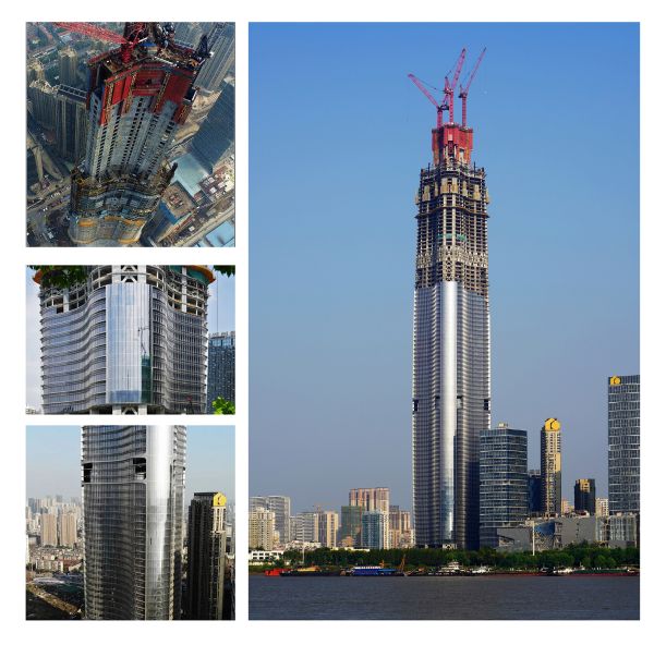 Book cover of Supertall | Megatall: How High Can We Go?, with the tip of pointed skyscraper. Published by ORO Editions.