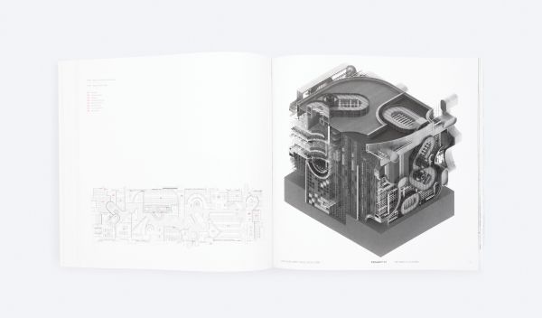 Book cover of Ali Rahim's Future Offices, with a large industrial building lit up at night. Published by ORO Editions.