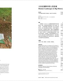 Off white cover with square aerial landscape photo of patchwork fields and LAF Persistent Landscapes above in black and brown font