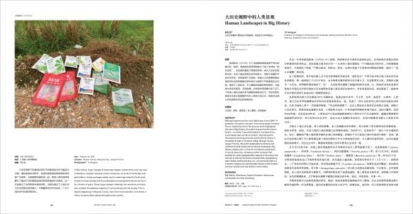 Off white cover with square aerial landscape photo of patchwork fields and LAF Persistent Landscapes above in black and brown font