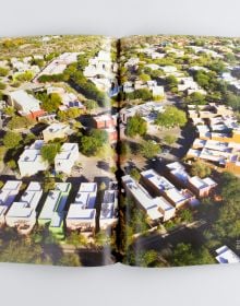 Book cover of Civano: From Experiment to Model of Resilient Urbanism, with an aerial view of urban housing development. Published by ORO Editions.