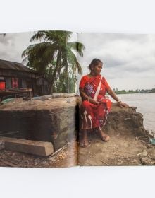 Book cover of The Great Padma, with a aerial view of the river. Published by ORO Editions.