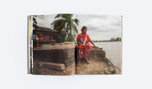Book cover of The Great Padma, with a aerial view of the river. Published by ORO Editions.