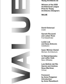 'VALUE, Young Architects 22', on white cover, by ORO Editions.