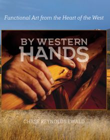 Book cover of By Western Hands, with a pair of hands resting on wood fence, with mountainous landscape behind. Published by ORO Editions.