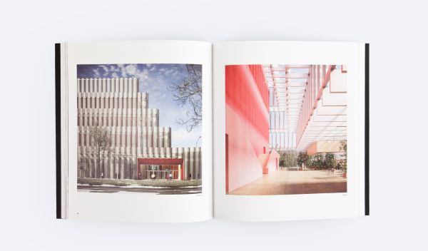 Book cover of Source Books in Architecture No. 15, featuring the center of the arts for the near west side school in Chicago. Published by ORO Editions.