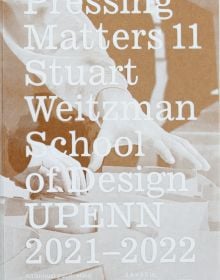 Hands moving paper shapes on cover of 'Pressing Matters 11', by ORO Editions.