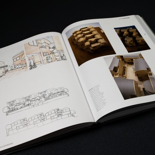 Book cover of architecture monograph Adèle Naudé: A Form of Practice, with aerial building and landscape plans. Published by ORO Editions.