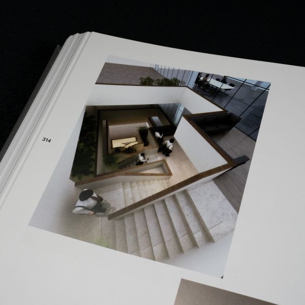 Book cover of architecture monograph Adèle Naudé: A Form of Practice, with aerial building and landscape plans. Published by ORO Editions.